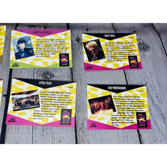 1991 Vintage 10 Card Set Retro ProSet Super Stars MusiCards Music Trading Cards - Picture 8 of 8